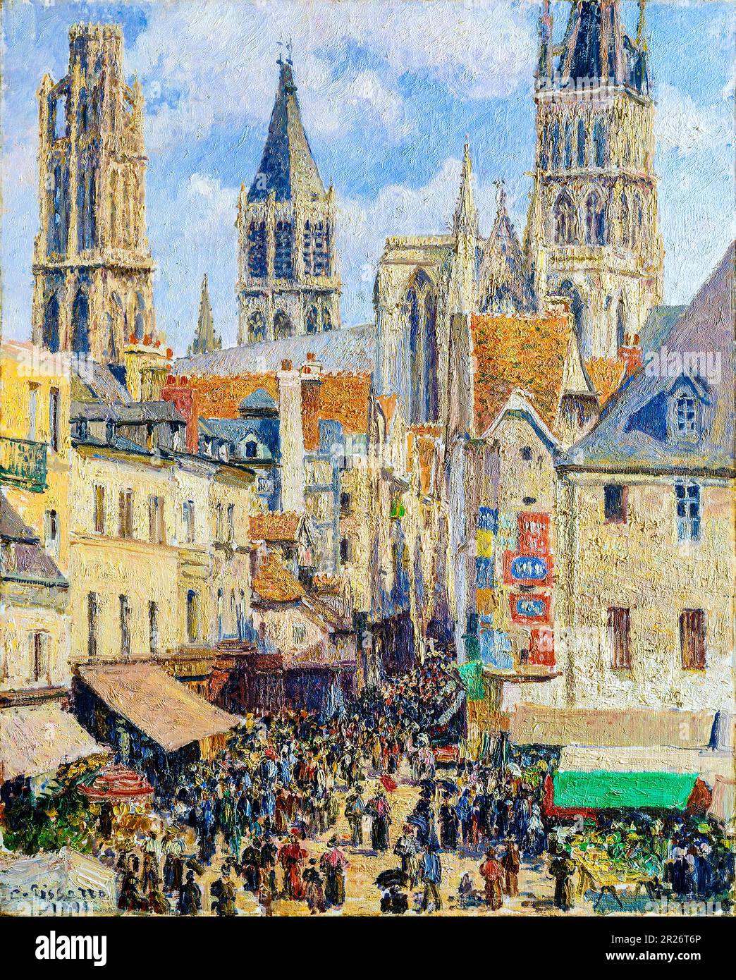 Supermarkt, Rouen von Camille Pissarro. Original aus dem MET-Museum. Stockfoto