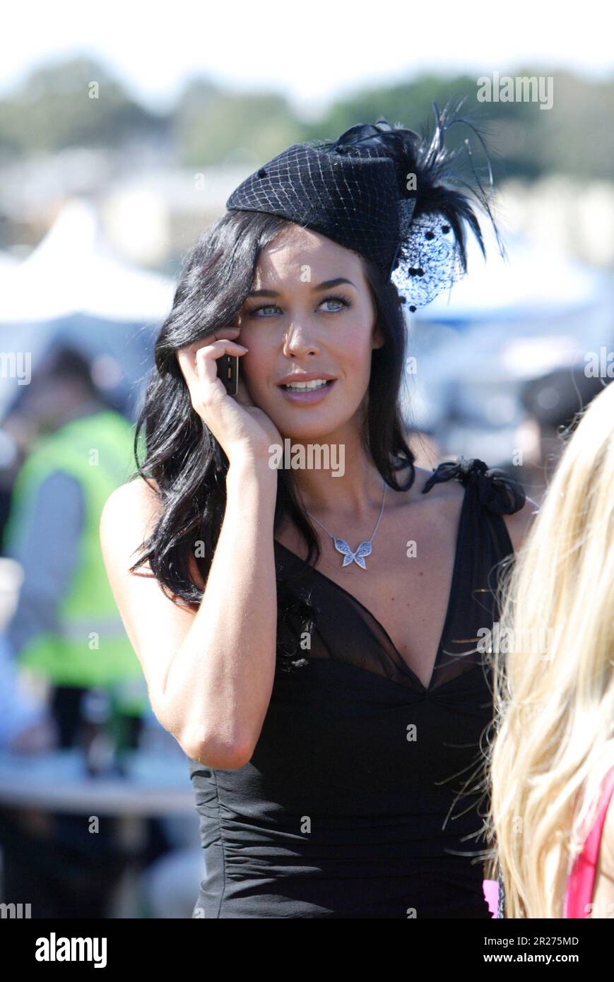 Megan Gale, der Doncaster Day-Rennwettbewerb auf der Royal Randwick Racecourse. Sydney, Australien. 26.04.08. Stockfoto