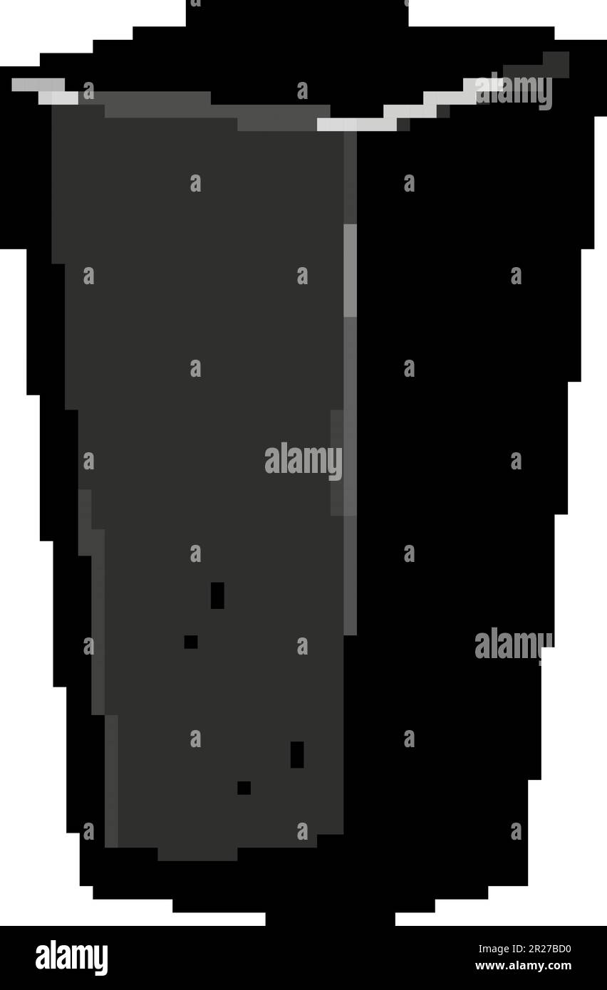 Gartenblumen Pot Pflanze Spiel Pixel Art Vektordarstellung Stock Vektor