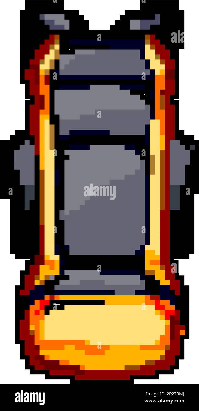 Lifestyle Wanderrucksack Spiel Pixel Art Vector Illustration Stock ...