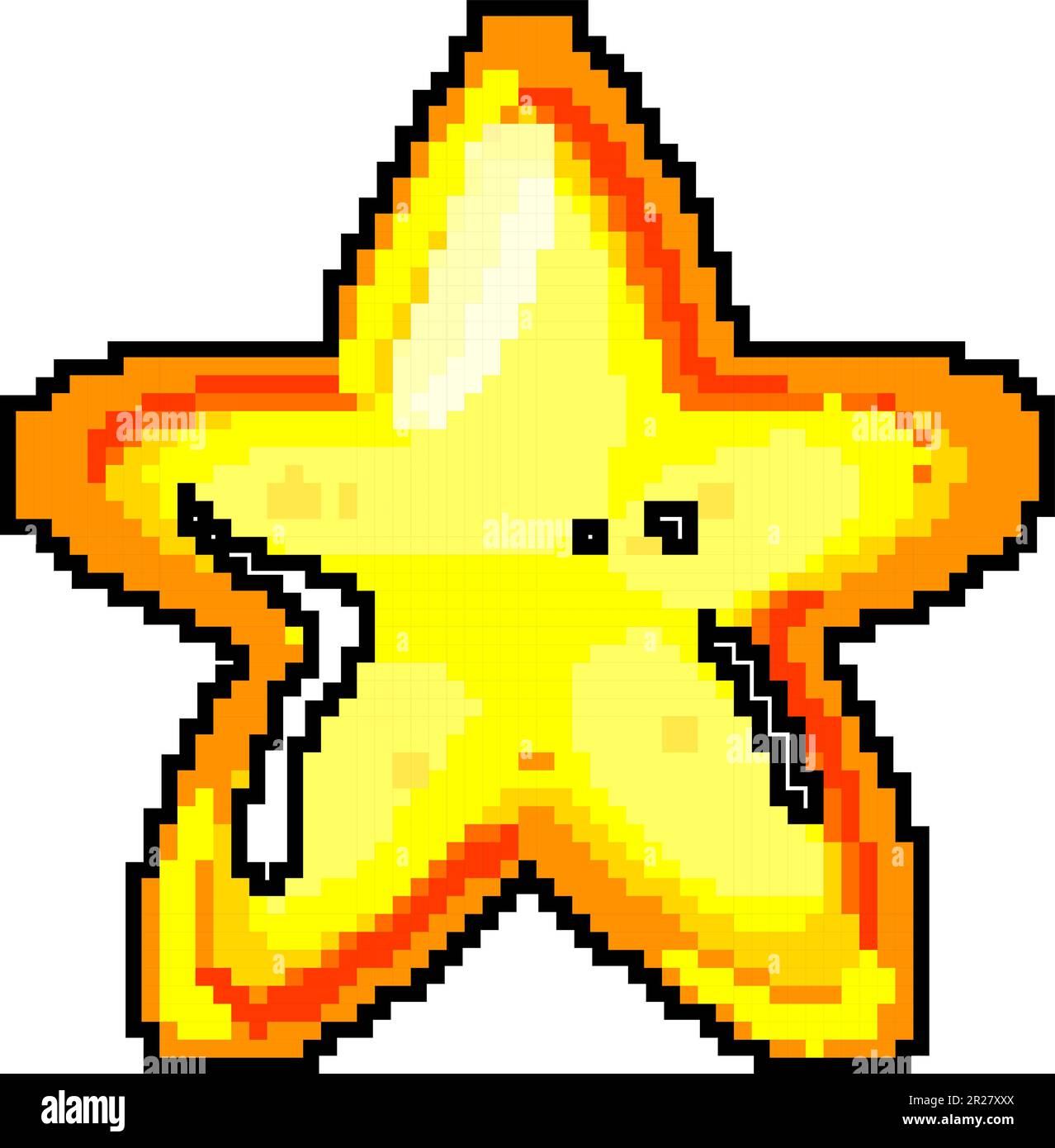 Star Jelly Candy Spiel Pixel Art Vector Illustration Stock Vektor