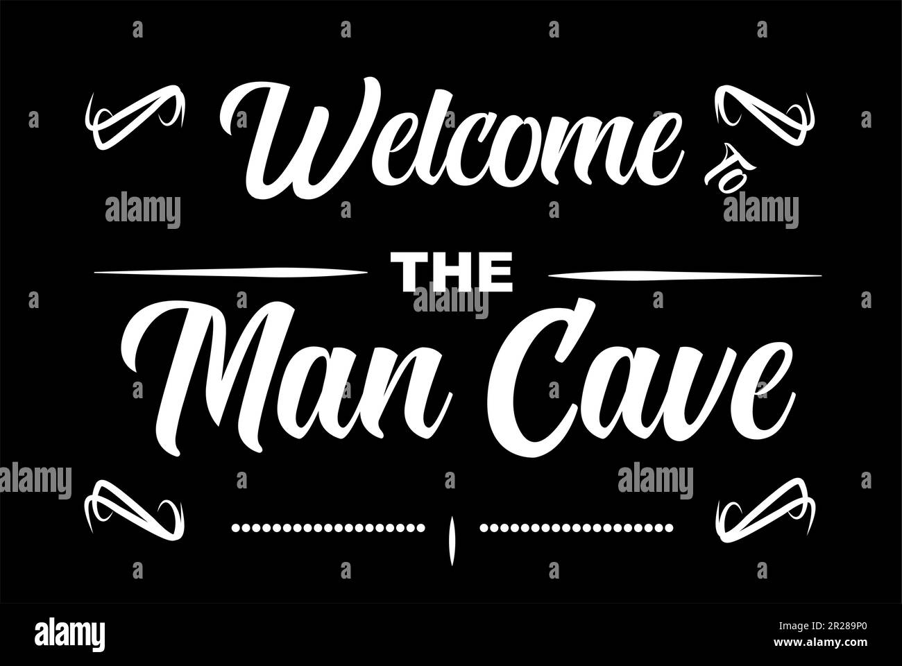 Willkommen in der man Cave - Vektor-Illustration Stock Vektor