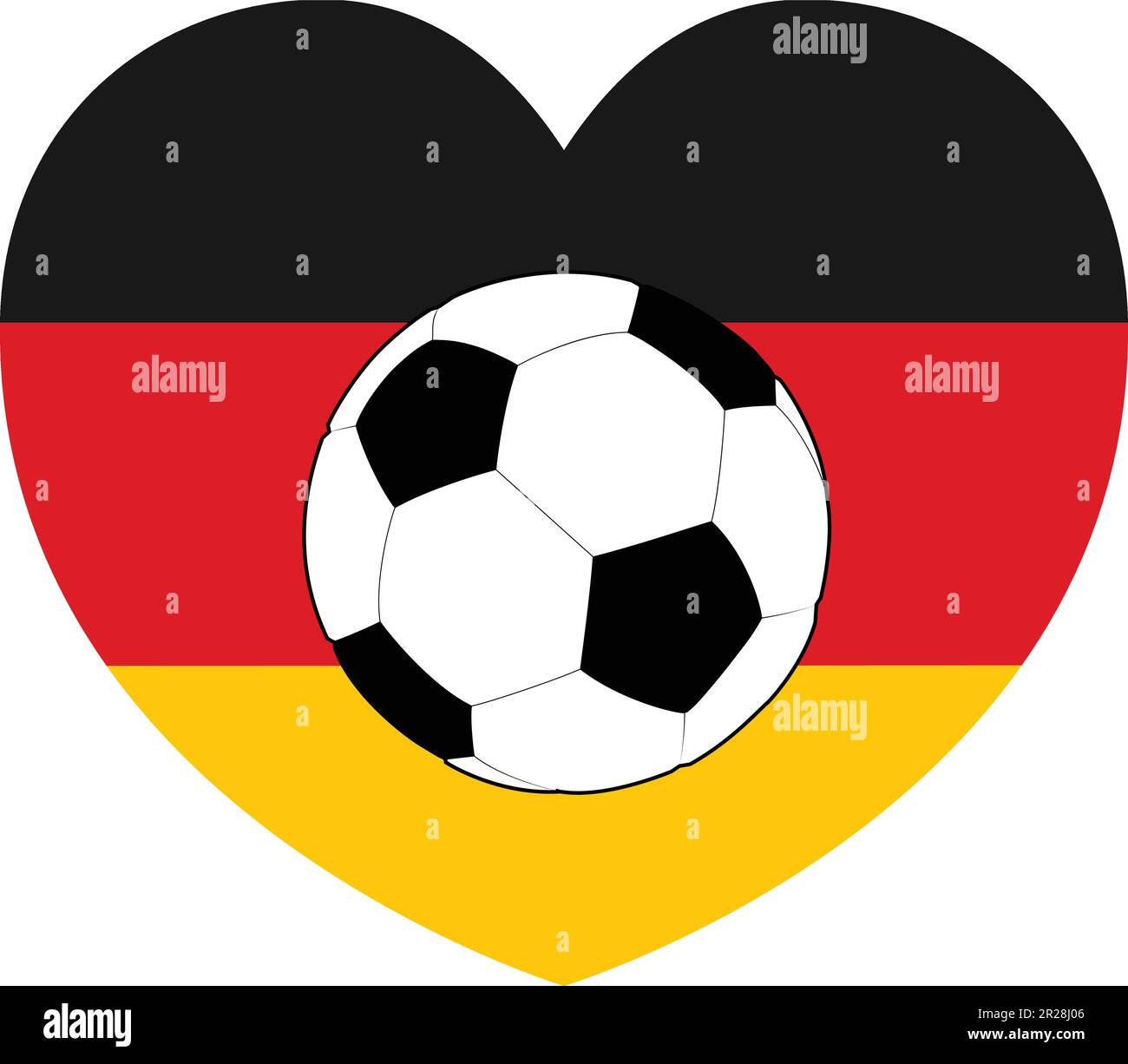 Deutsches Fußballherz Stock Vektor
