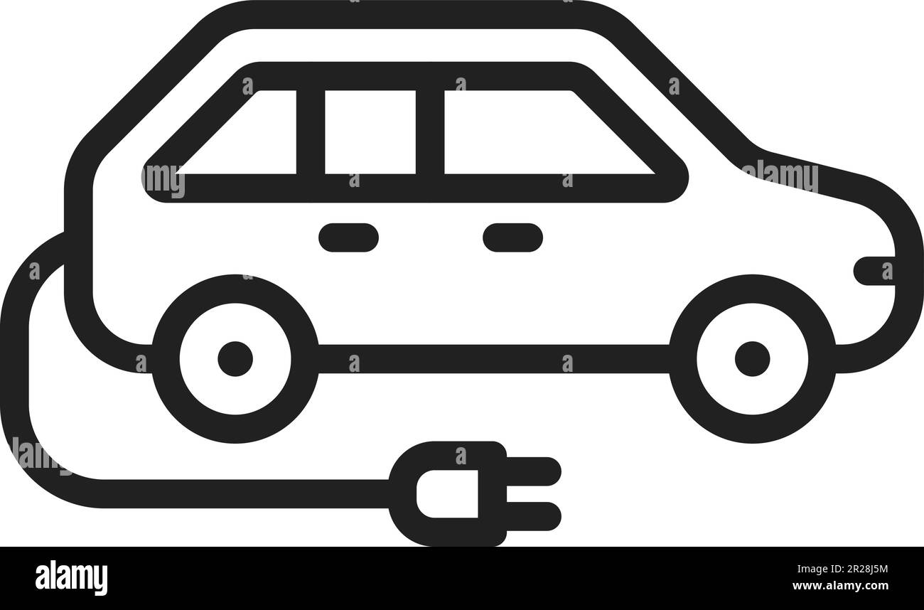 Vektorbild des Symbols für Elektroautos. Stock Vektor