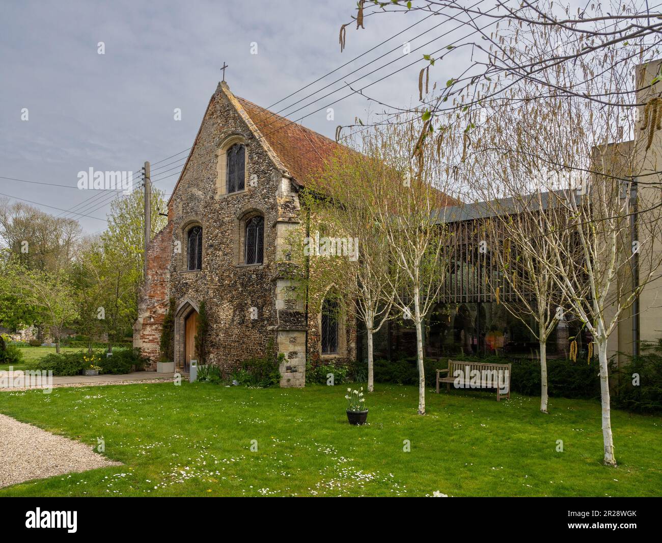Clare Priory, angeblich eines der ältesten religiösen Häuser in England, in der Stadt Clare, Suffolk, Großbritannien Stockfoto