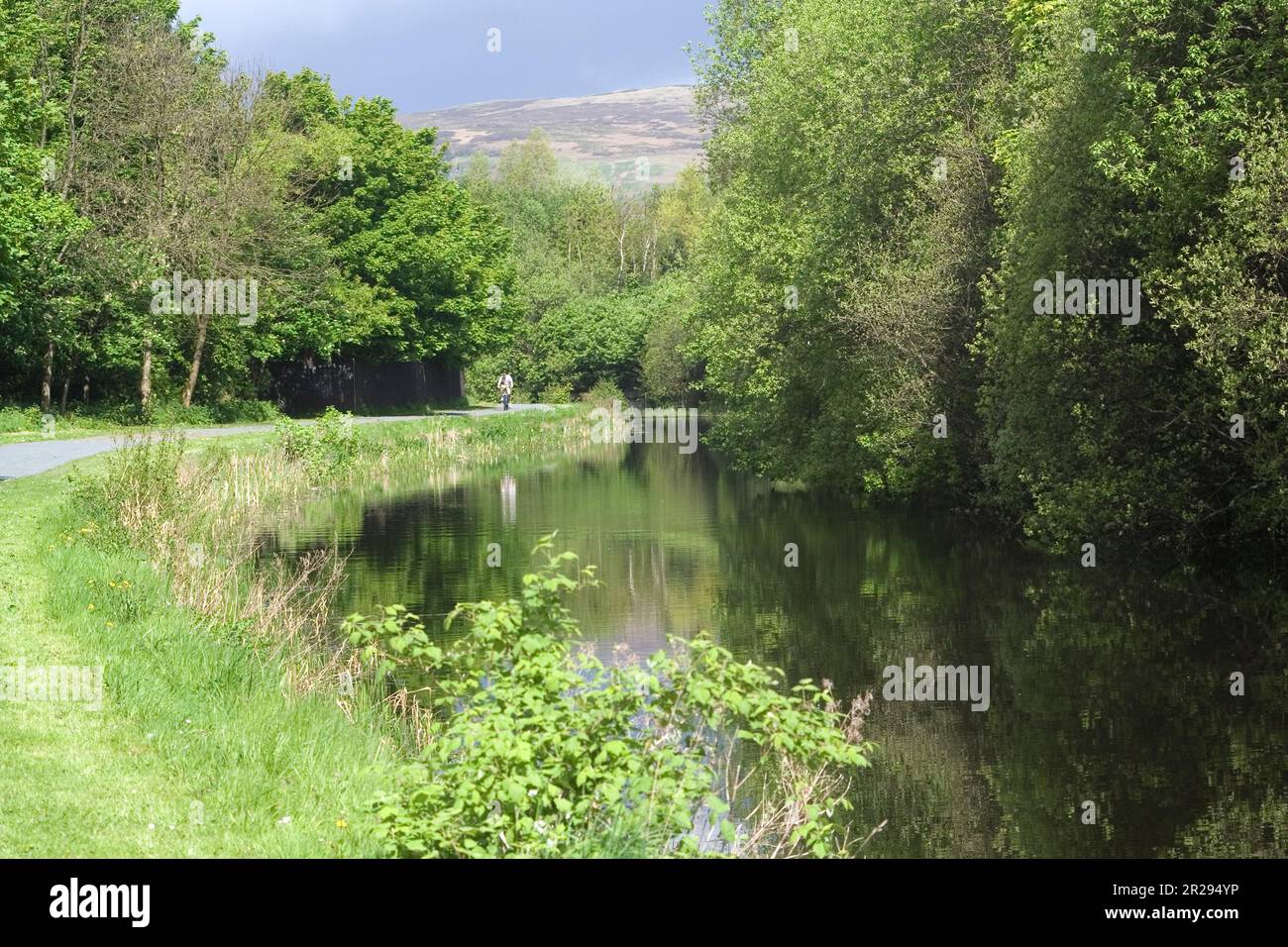 Forth & Clyde Canal in Clydebank, Schottland Stockfoto