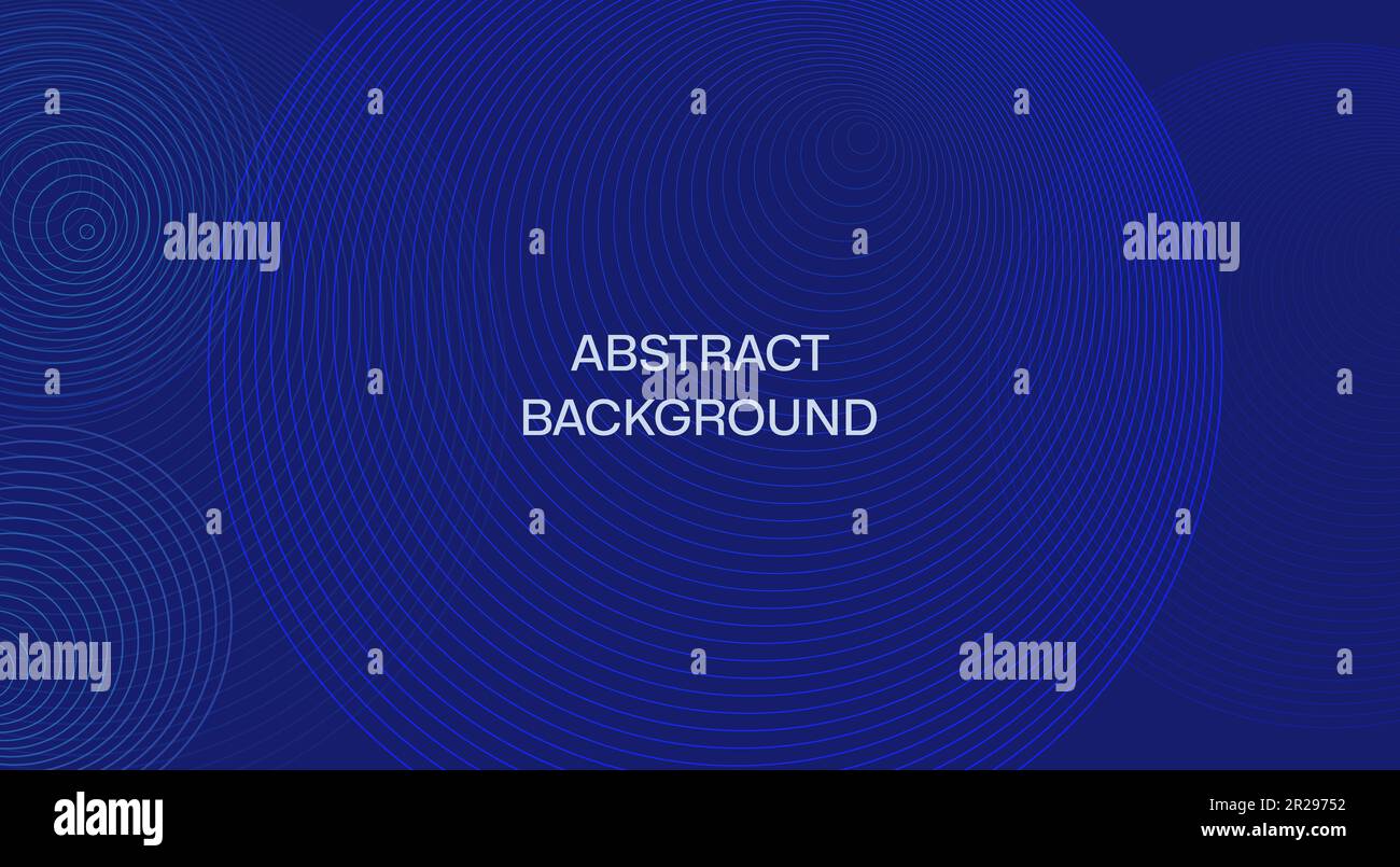Moderner abstrakter Hintergrund mit geometrischen Formen, Kreis, Kreis in Blautönen. Geeignet als Hintergrundtapete, Deckblatt, Karton, Vorlage, Poster, Banner. Stockfoto