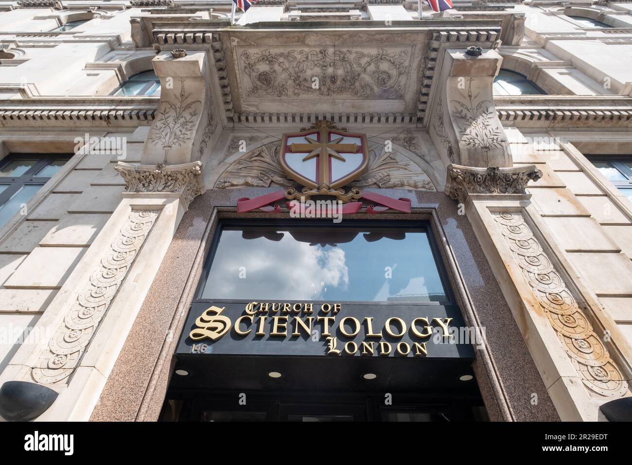 London - Mai 2023: Church of Scientology London Building in Queen Victoria Street, Blackfriars Stockfoto