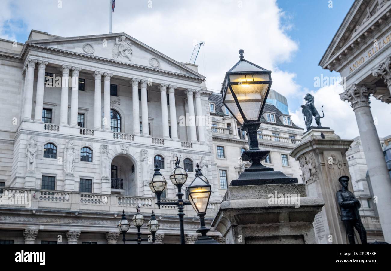 London - Mai 2023: Bank of England in der City of London Stockfoto