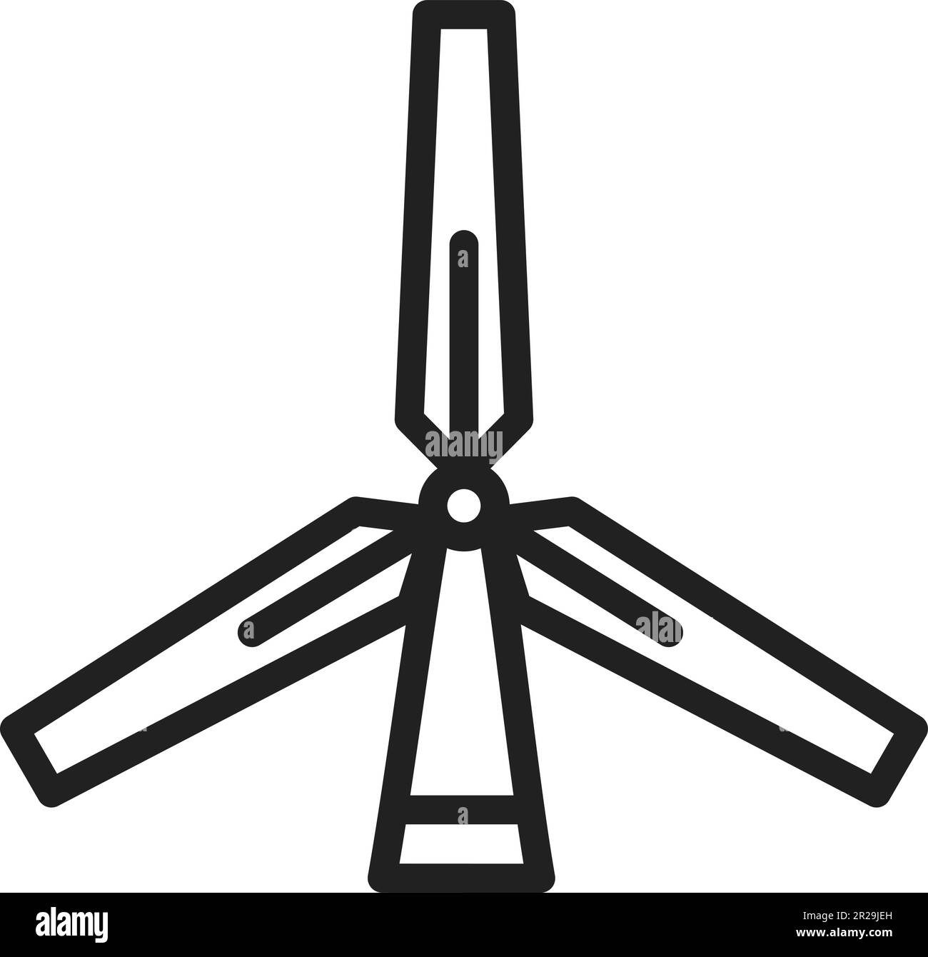 Vektorbild des Windmühlen-Symbols. Geeignet für Webanwendungen und Druckmedien für mobile Anwendungen. Stock Vektor