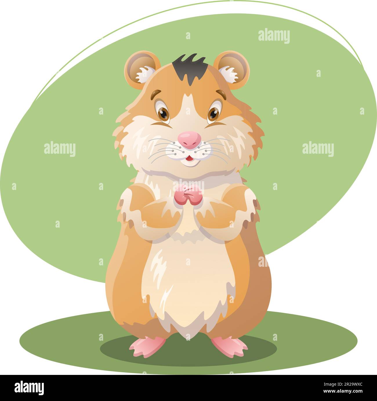 Darstellung des Hamsters. Tier, Ohren, klein, flauschig. Bearbeitbares Vektorgrafikdesign. Stock Vektor