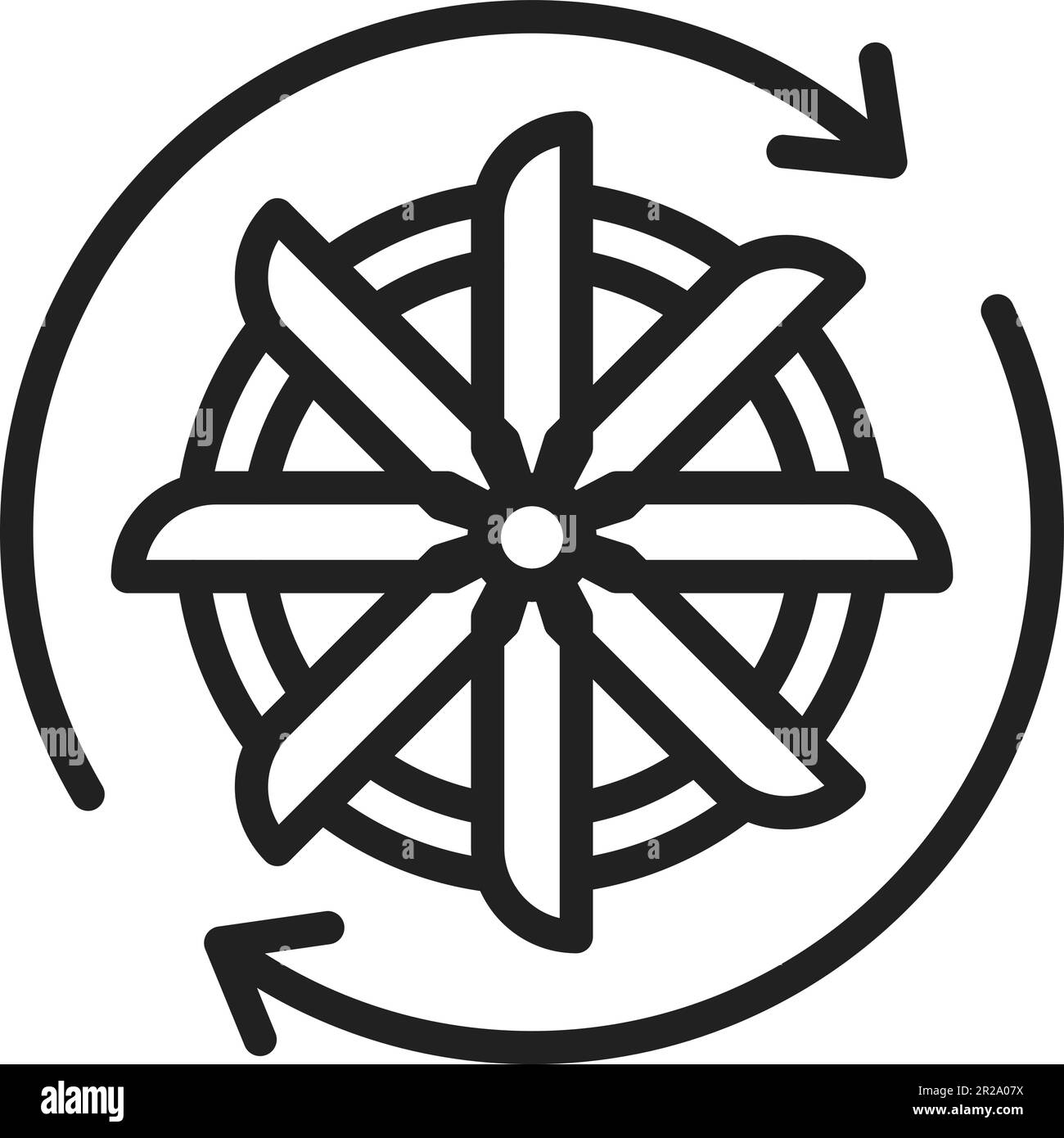Vektorbild des Turbinensymbols. Stock Vektor