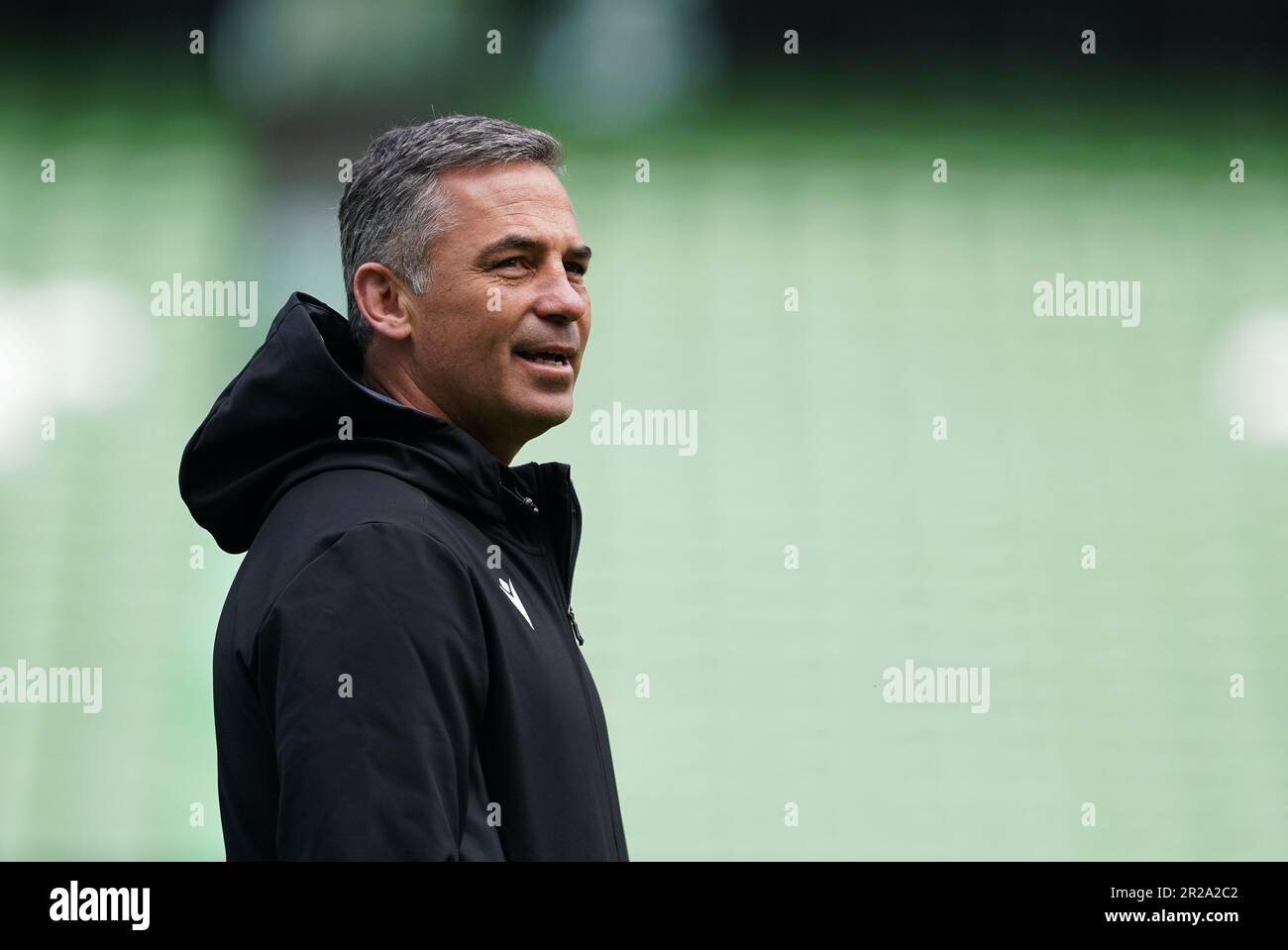 Glasgow Warriors Head Coach Franco Smith während des Captain's Run im Aviva Stadium in Dublin, Irland. Foto: Donnerstag, 18. Mai 2023. Stockfoto