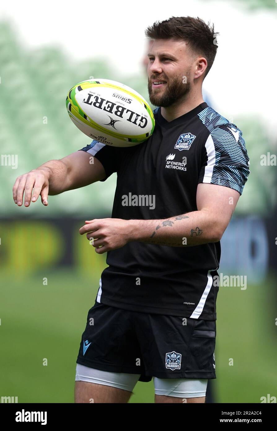 Glasgow Warriors' Ali Price während des Captain's Run im Aviva Stadium in Dublin, Irland. Foto: Donnerstag, 18. Mai 2023. Stockfoto