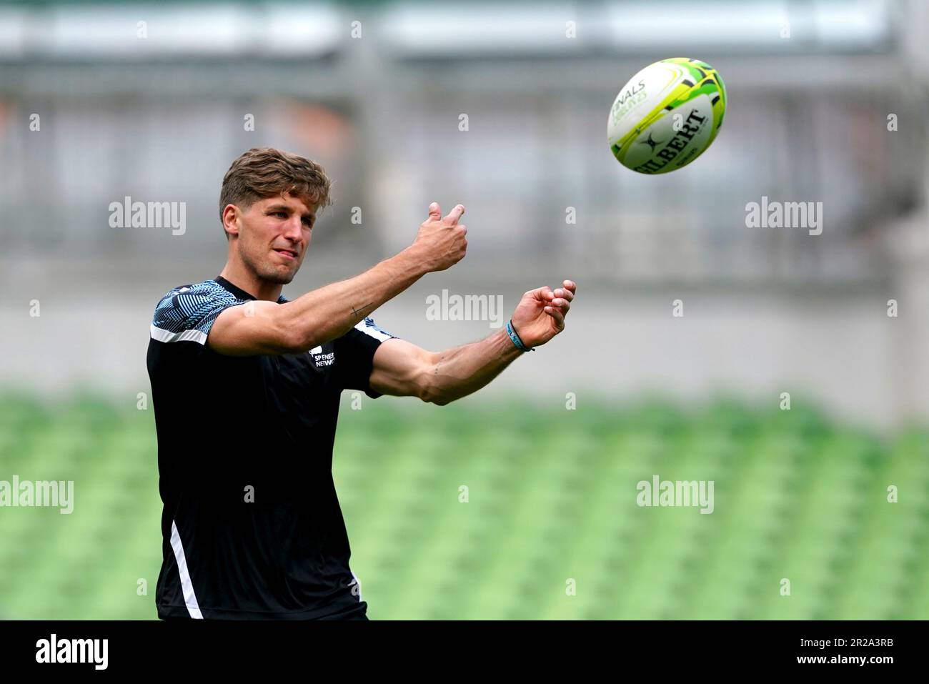 Domingo Miotti der Glasgow Warriors während des Captain's Run im Aviva Stadium in Dublin, Irland. Foto: Donnerstag, 18. Mai 2023. Stockfoto
