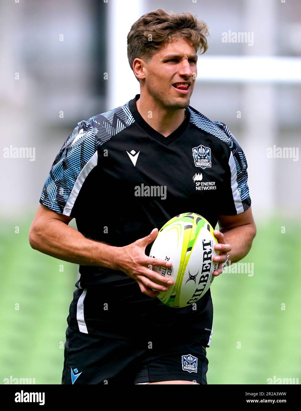 Domingo Miotti der Glasgow Warriors während des Captain's Run im Aviva Stadium in Dublin, Irland. Foto: Donnerstag, 18. Mai 2023. Stockfoto