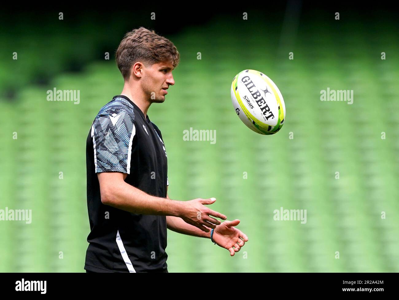 Domingo Miotti der Glasgow Warriors während des Captain's Run im Aviva Stadium in Dublin, Irland. Foto: Donnerstag, 18. Mai 2023. Stockfoto