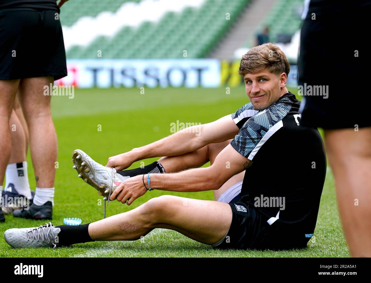 Domingo Miotti der Glasgow Warriors während des Captain's Run im Aviva Stadium in Dublin, Irland. Foto: Donnerstag, 18. Mai 2023. Stockfoto