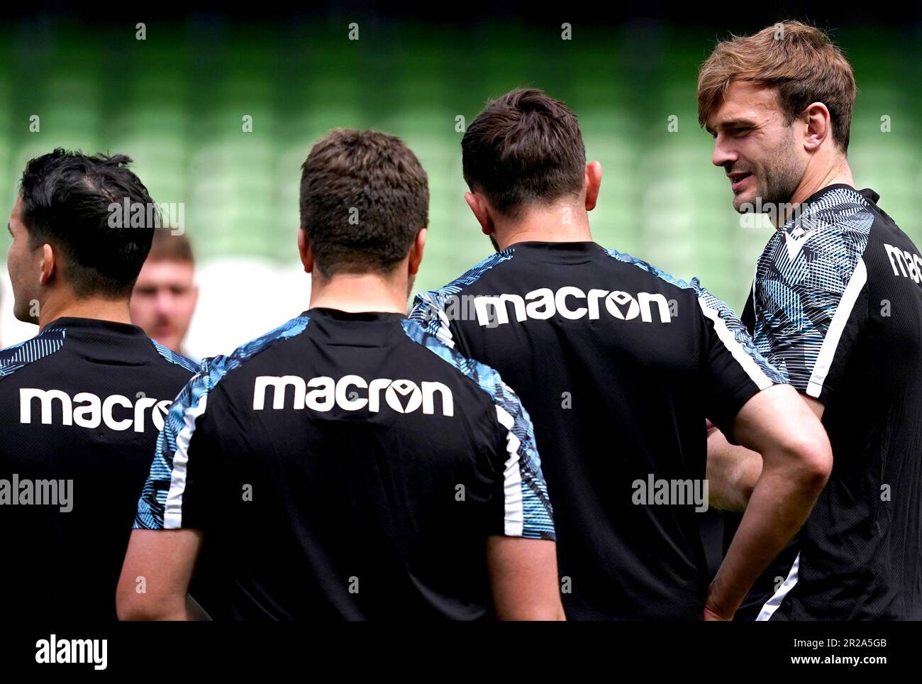Richie Gray der Glasgow Warriors (rechts) beim Captain's Run im Aviva Stadium in Dublin, Irland. Foto: Donnerstag, 18. Mai 2023. Stockfoto
