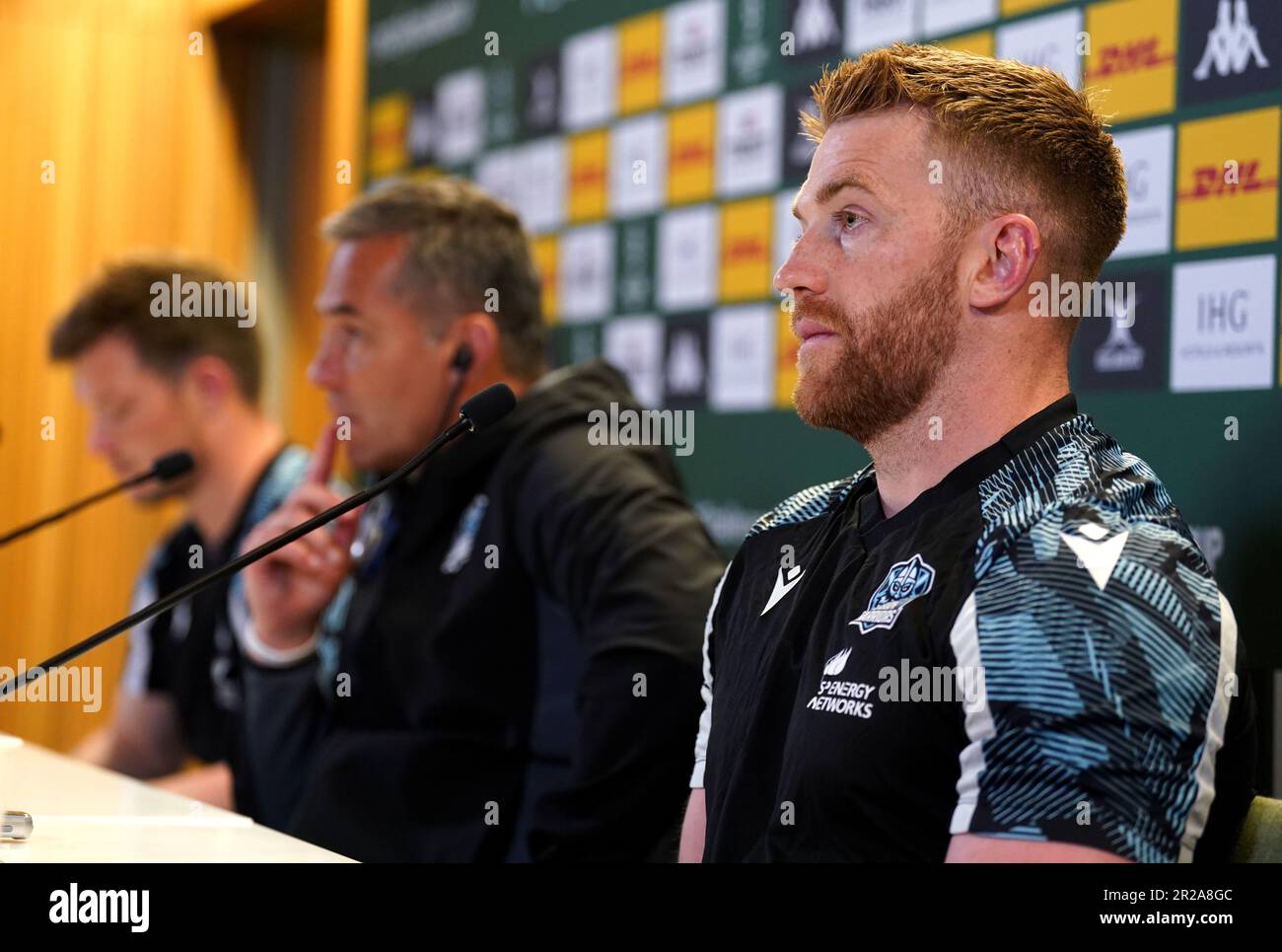 Glasgow Warriors' Kyle Steyn während einer Pressekonferenz im Aviva Stadium in Dublin, Irland. Foto: Donnerstag, 18. Mai 2023. Stockfoto