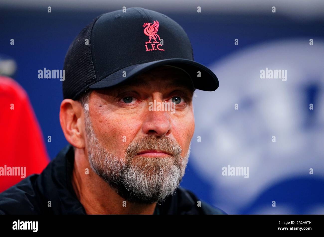 Dateifoto vom 26.-10-2022 von Liverpool Manager Jurgen Klopp, dem eine Kontaktliniensperre für zwei Spiele gewährt wurde, nachdem er Medienkommentare über Schiedsrichter Paul Tierney abgegeben hatte, der letzten Monat Tottenham durch sein Team gewonnen hatte. Ausgabedatum: Donnerstag, 18. Mai 2023. Stockfoto