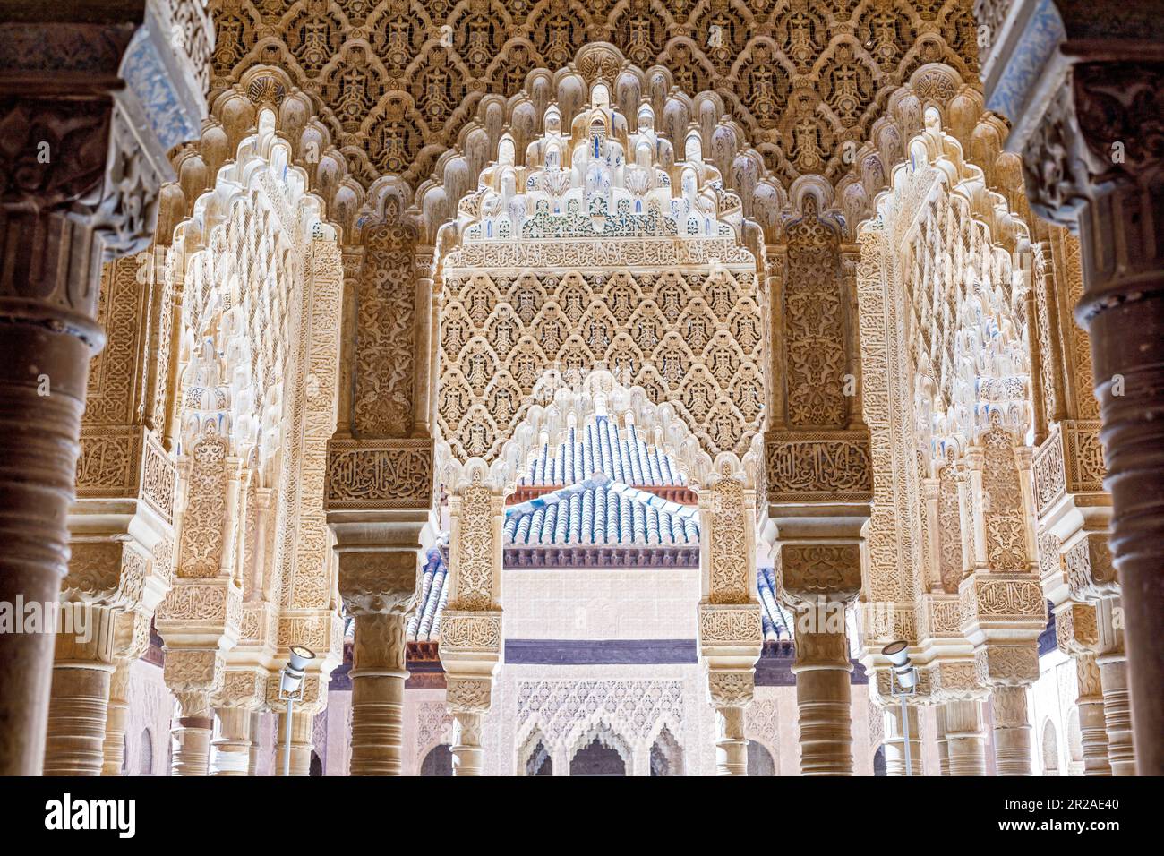 Spanien, Andalusien, Granada, Generallife, Sommerpalast, Innenarchitektur, maurischer Einfluss Stockfoto