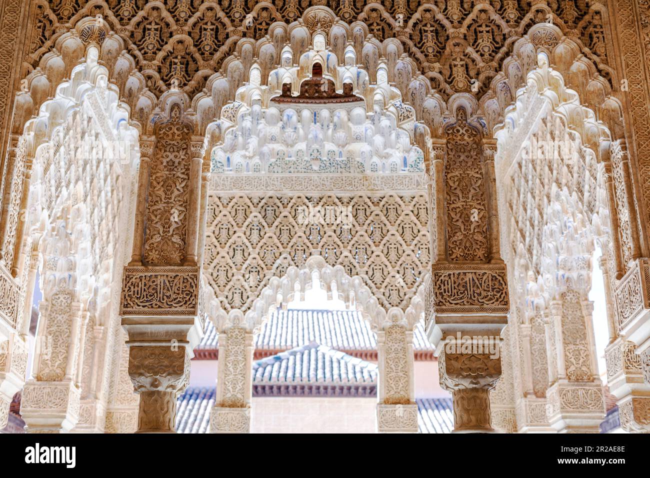 Spanien, Andalusien, Granada, Generallife, Sommerpalast, Innenarchitektur, maurischer Einfluss Stockfoto