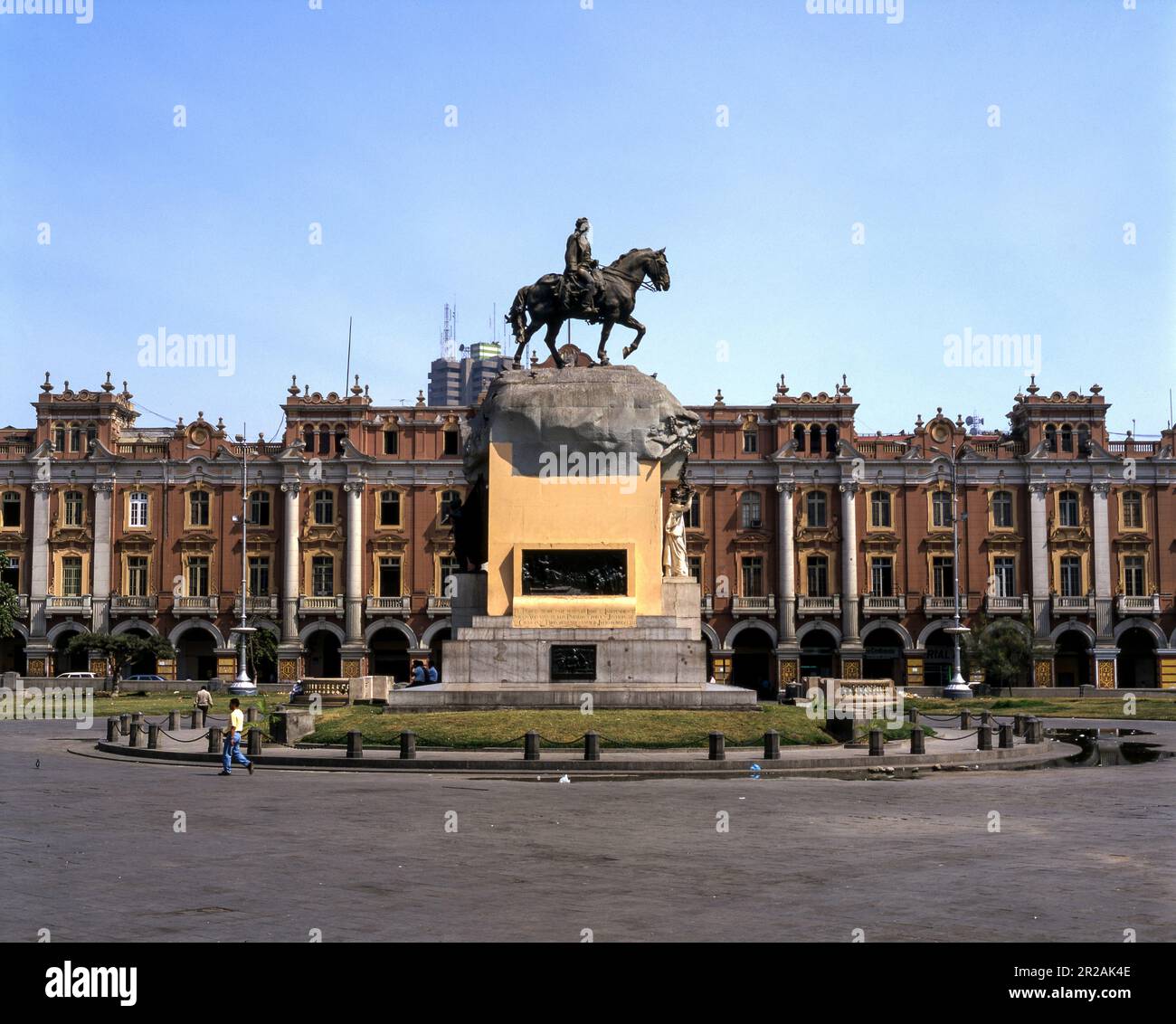 Peru.Lima.Plaza San Martin.Denkmal für San Martin Stockfoto