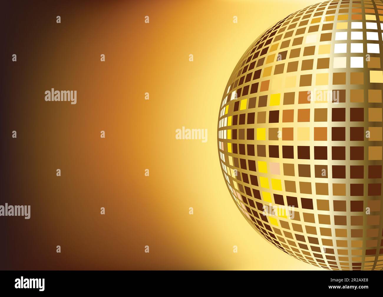 Abbildung: Spiegeldisco-Ball für Vorlage für Hintergrunddesign Stock Vektor