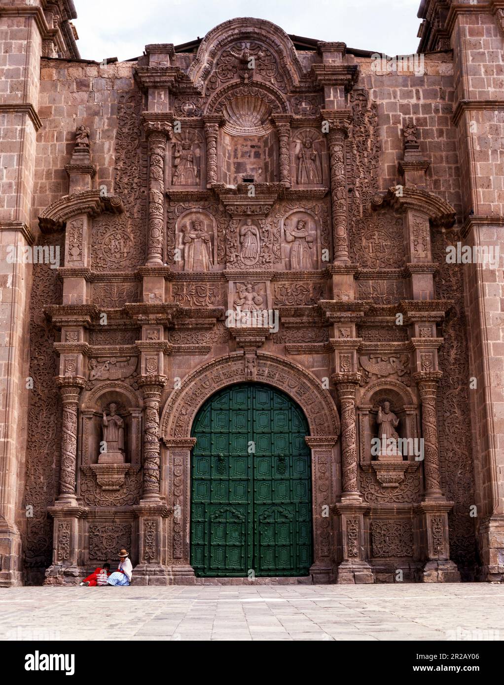 Peru.Puno cathedral, XVII century. Stockfoto