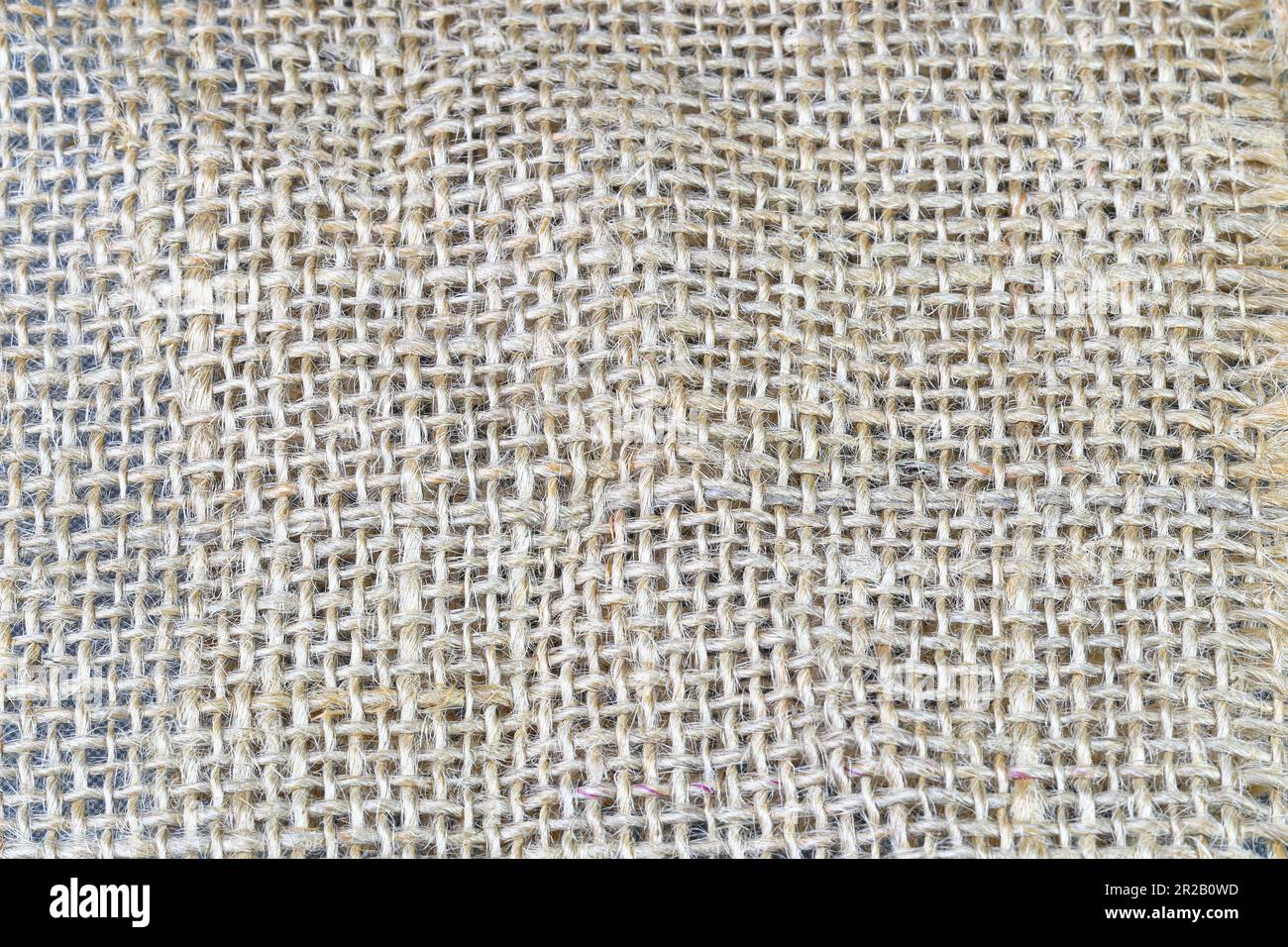 Braune, grobe Sacktextur, Hintergrund, Sacktextur. Stockfoto