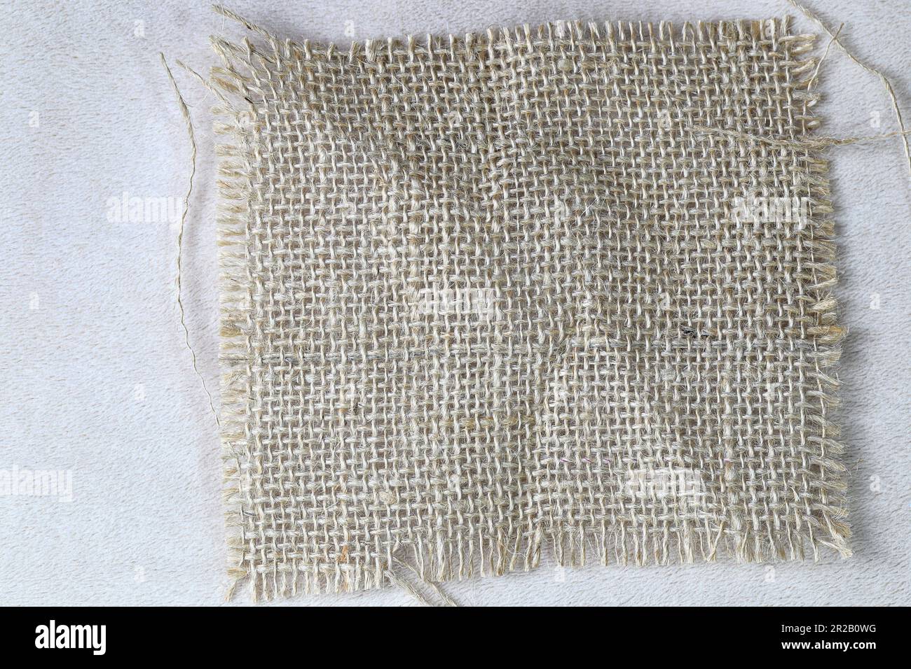 Braune, grobe Sacktextur, Hintergrund, Sacktextur. Stockfoto
