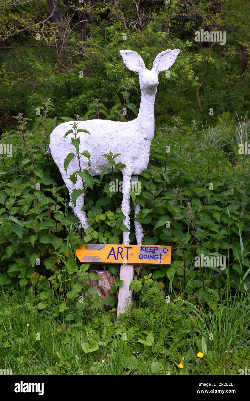 Kunstpfad in Dorset Stockfoto