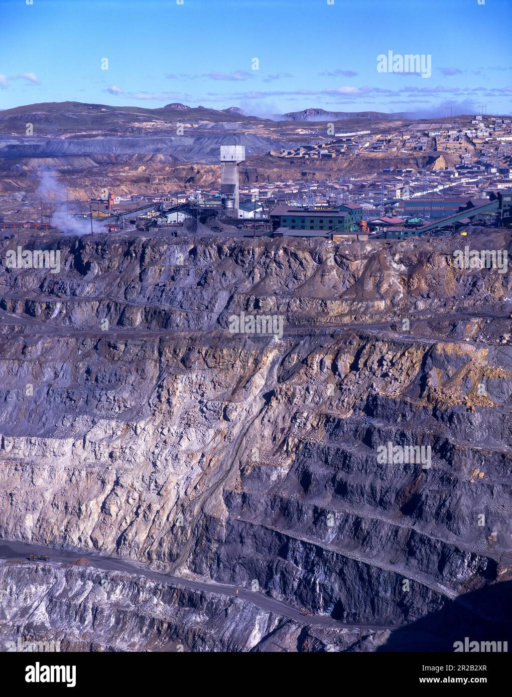 Peru.Pasco.Cerro de Pasco Mine.Altiplano. Stockfoto