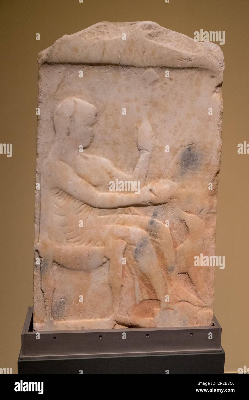 Ausstellungen aus der klassischen Antike Griechenlands. Diachronisches Museum von Larissa, Griechenland Stockfoto
