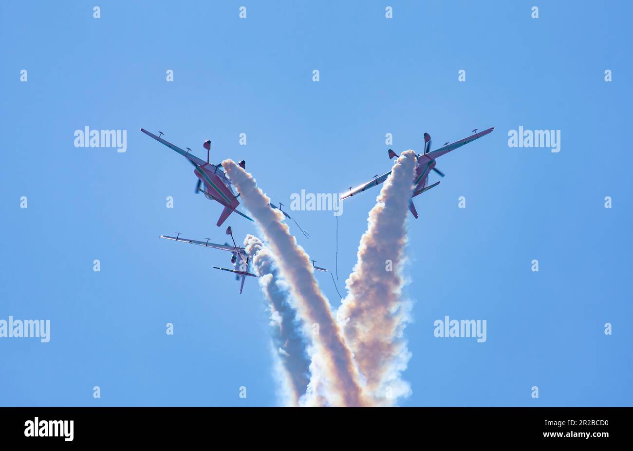 Marche Verte auf dem Teknofest 2023 (Grüner März) mit Mudry CAP 230 ist das aerobe Demonstrationsteam der Royal Moroccan Air Force und der Beamte Stockfoto