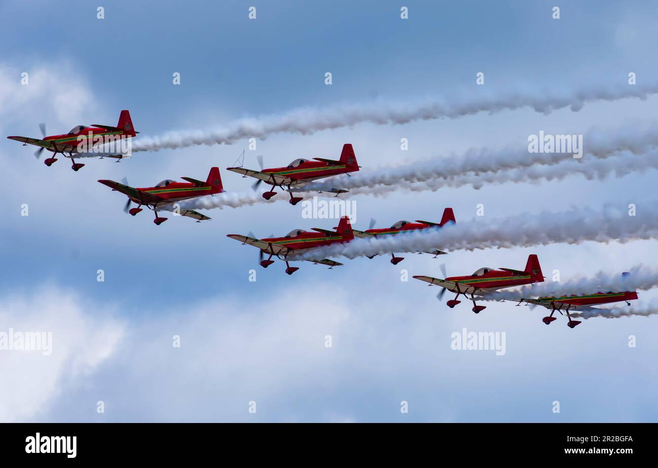 Marche Verte auf dem Teknofest 2023 (Grüner März) mit Mudry CAP 230 ist das aerobe Demonstrationsteam der Royal Moroccan Air Force und der Beamte Stockfoto