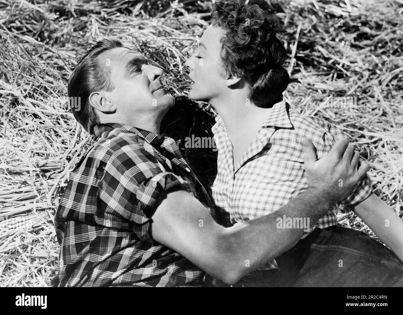 Sonny Tufts, Evelyn Keyes, Filmset "The Seven Year Jucken", 20. Century-Fox, 1955 Stockfoto