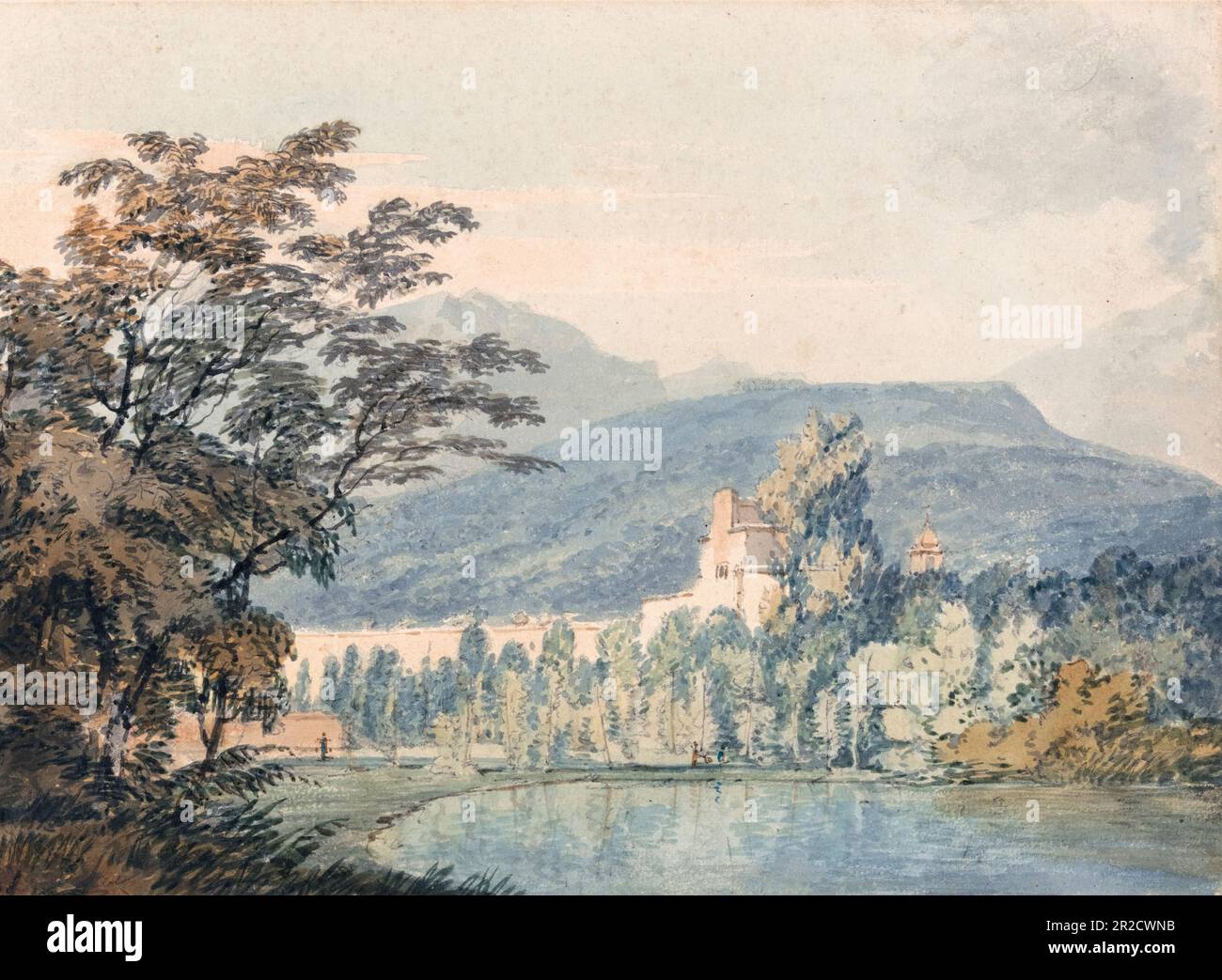 JMW Turner, Villa von Sir William Hamilton, Landschaftsgemälde aus dem Jahr 1795 Stockfoto