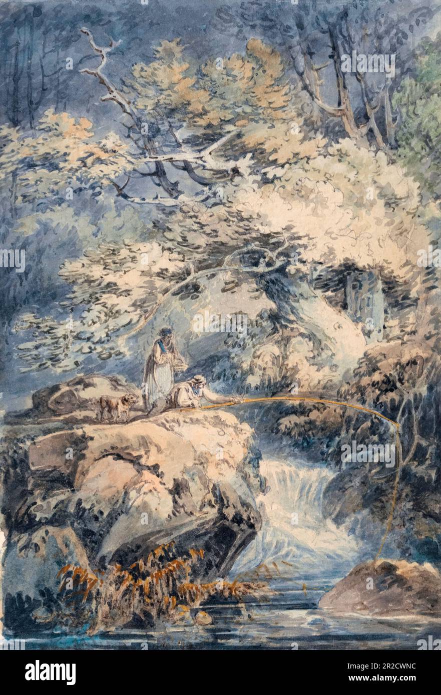 JMW Turner, der Angler, Gemälde 1794 Stockfoto