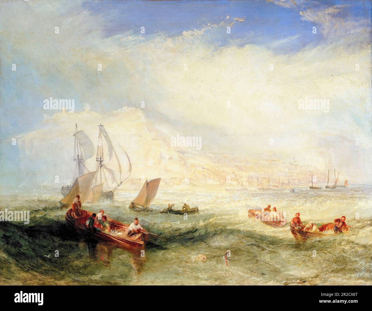 JMW Turner, Angeln, Off Hastings, Gemälde aus dem Jahr 1835 Stockfoto