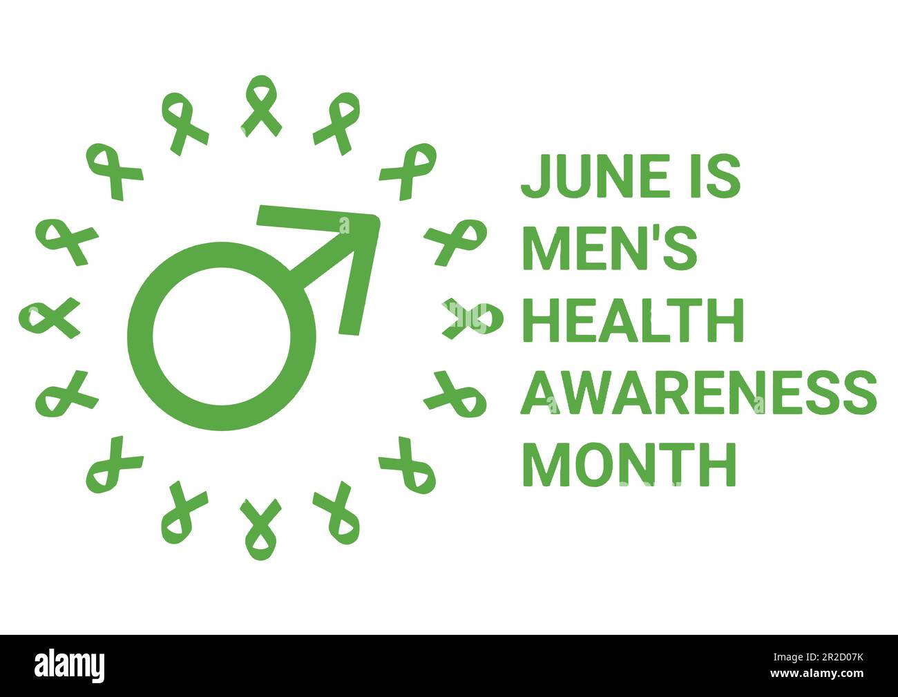 Juni ist der Monat des Gesundheitsbewusstseins der Männer. Urlaubskonzept. Vorlage für Hintergrund, Banner, Karte, Poster mit Texteindruck. Vektordarstellung Stock Vektor