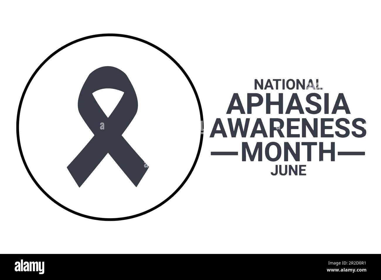 National Aphasia Awareness Month Juni. Vektordarstellung für Grußkarte, Poster und Banner. Stock Vektor