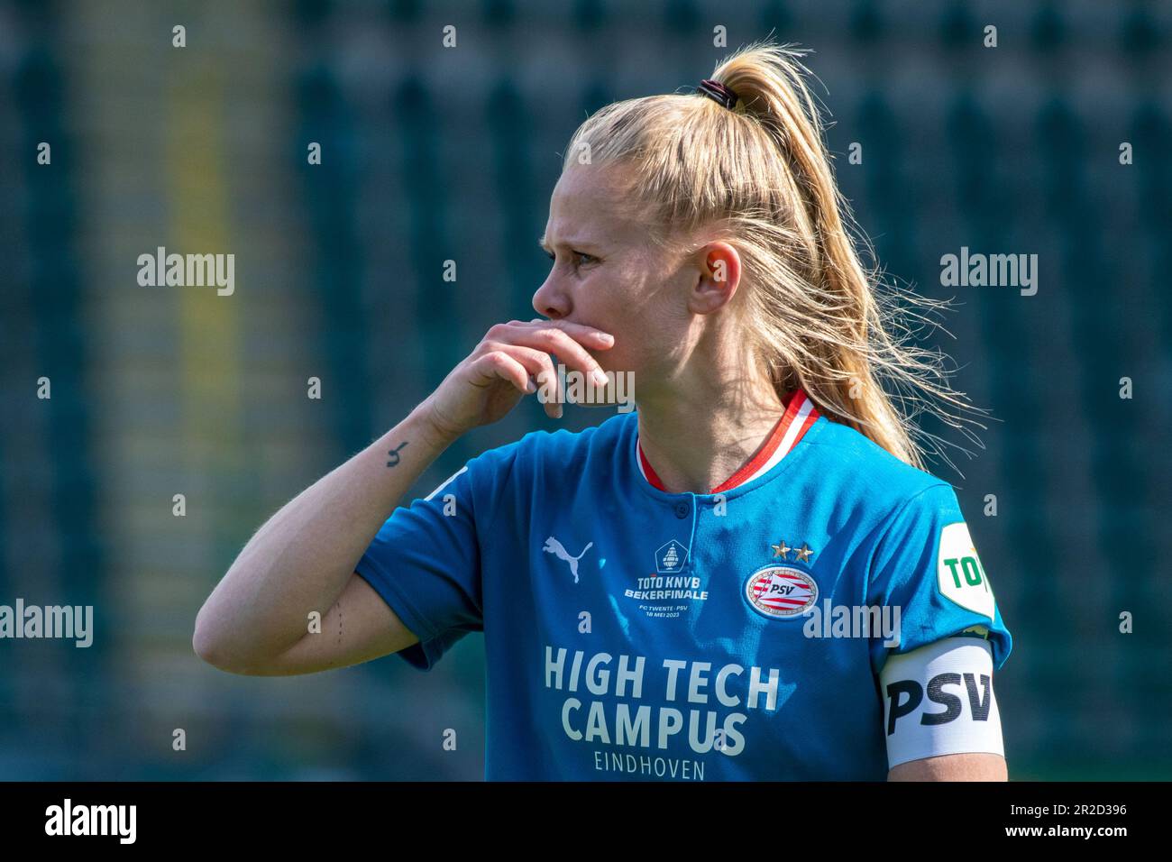 Den Haag, Niederlande. 18. Mai 2023. Den Haag, Niederlande, Mai 18. 2023: KiKa van es (23 PSV) in Aktion während des TOTO KNVB Beker Vrouwen-Finales zwischen Twente und PSV im Bingoal Stadion in Den Haag, Niederlande (Leiting Gao/SPP) Kredit: SPP Sport Press Photo. Alamy Live News Stockfoto