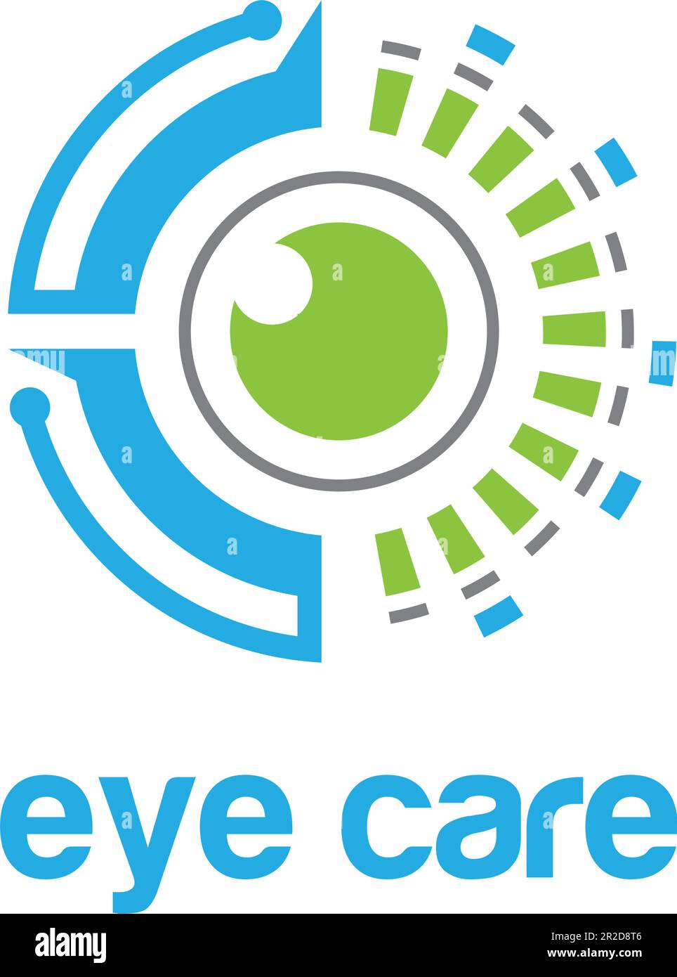 Logo für Augenpflege. Stock Vektor