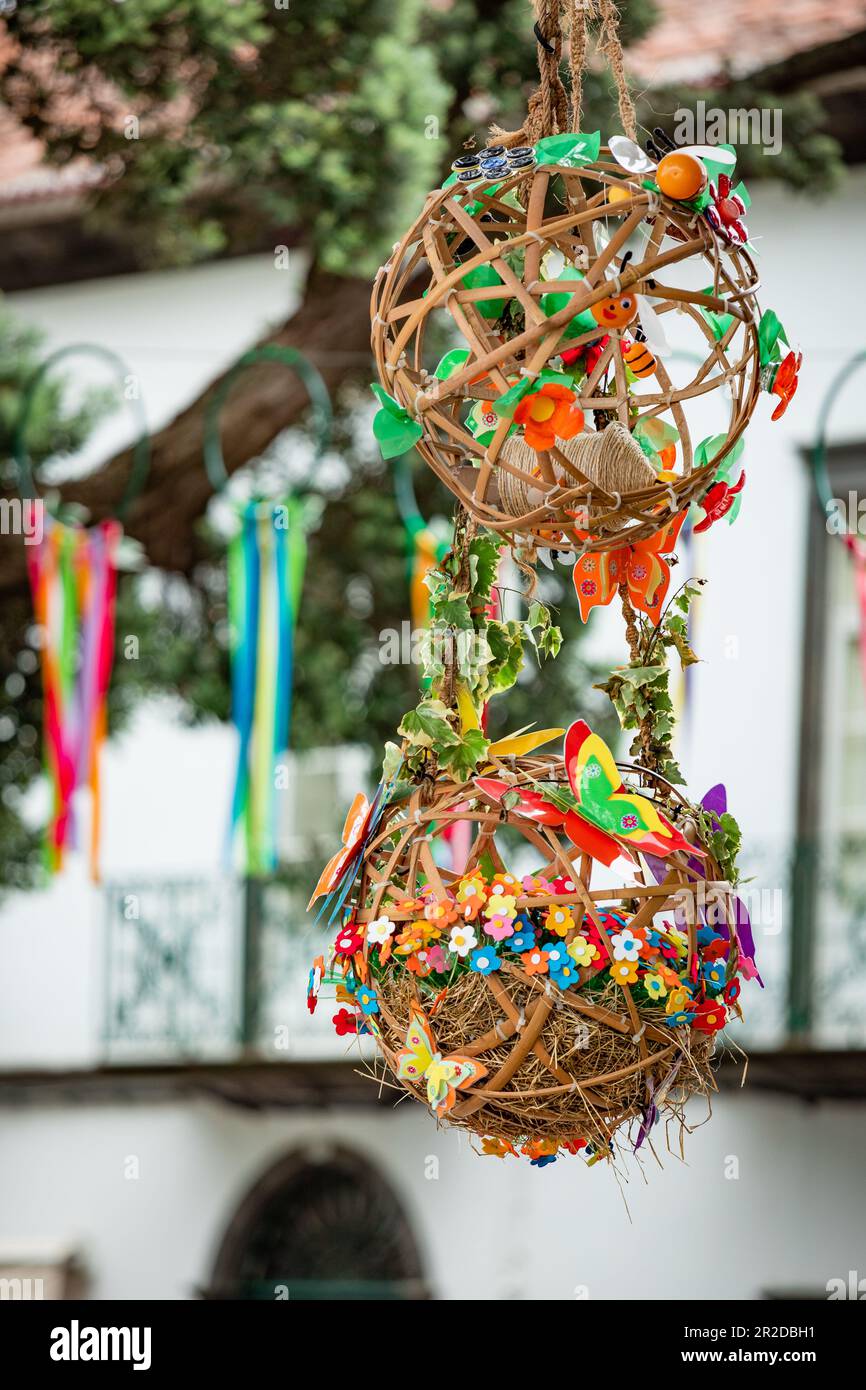 Blumenfestival in Ribeira Grande, Insel São Miguel auf den Azoren. Stockfoto