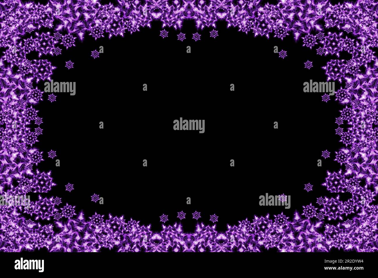 Schneeflocken im Hintergrund in violetter Farbe Stockfoto