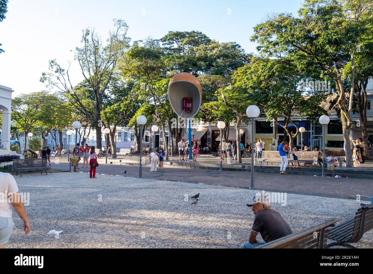 Itu, Sao Paulo, Brasilien 01. Mai 2023. ITU Münztelefon berühmte Touristenattraktion Stockfoto