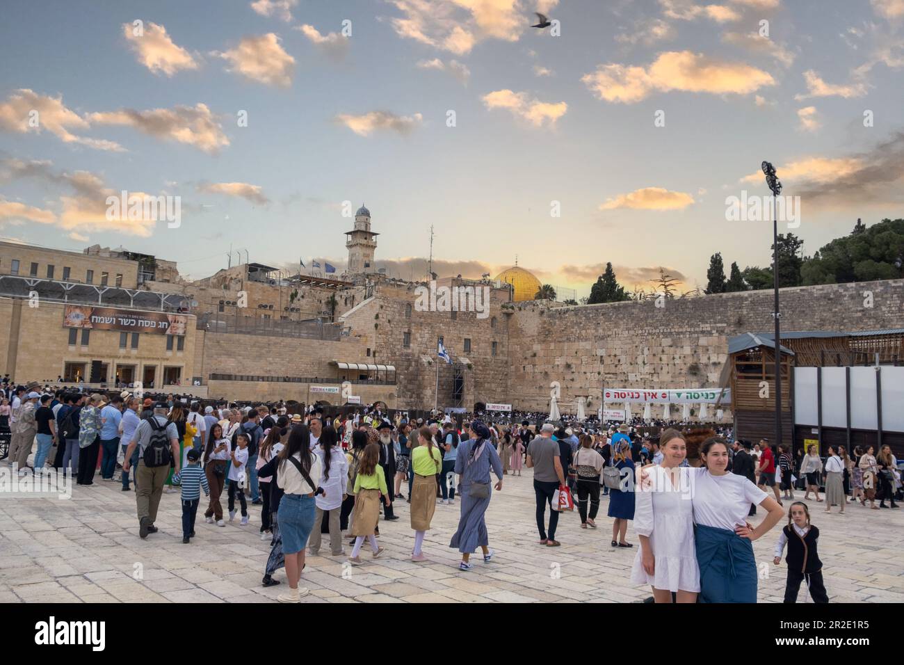 Jerusalem, Israel - 10. April 2023. Die Westmauer, der heiligste Ort im judentum Stockfoto