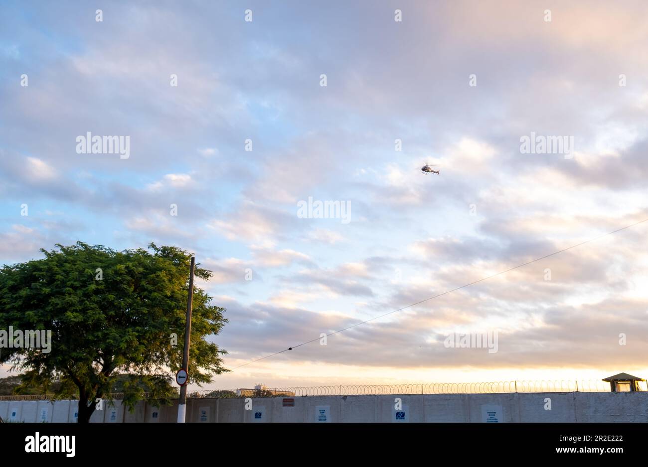 Sao Paulo, Brasilien, 29. April 2023. Hubschrauberrundflug über die Stadt Stockfoto